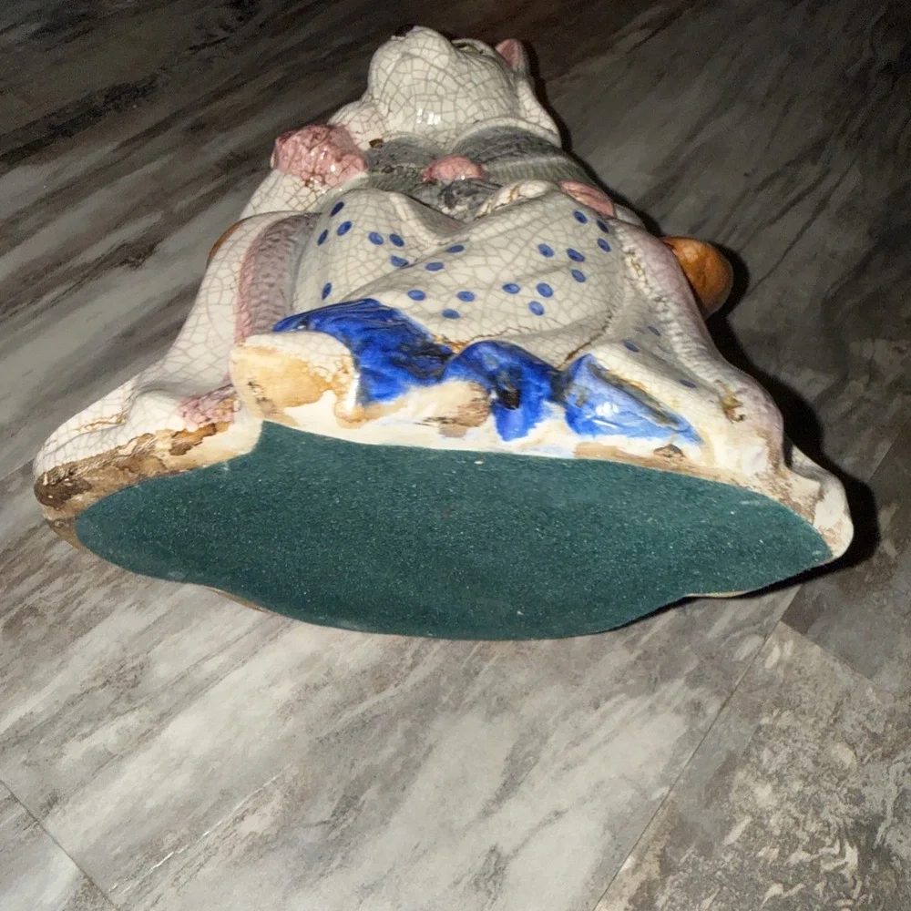 Cat Ceramic Crackle Finish Decorative Figurine 10